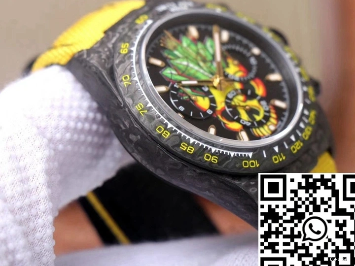 Edition Rolex Fiber Skull Daytona Cosmos Dial Carbon Color Chronograph 0508